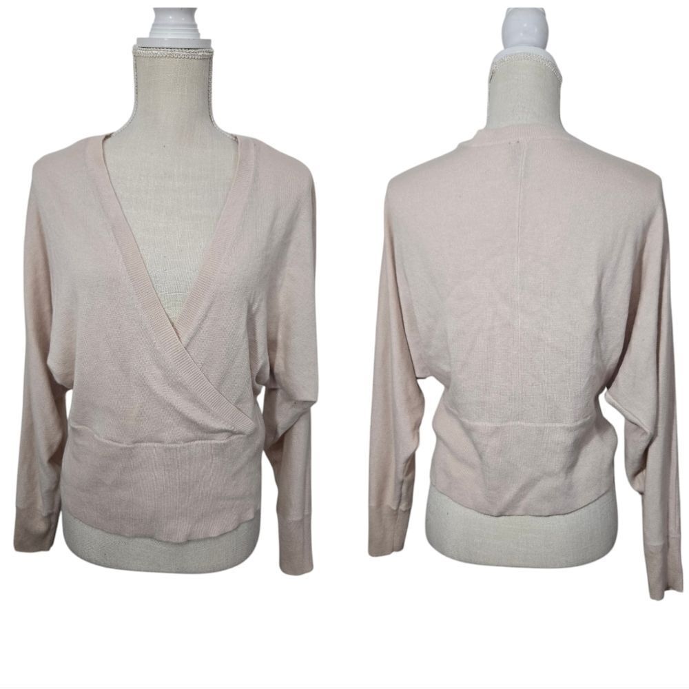 Marciano crossover blush pink blouse size Large